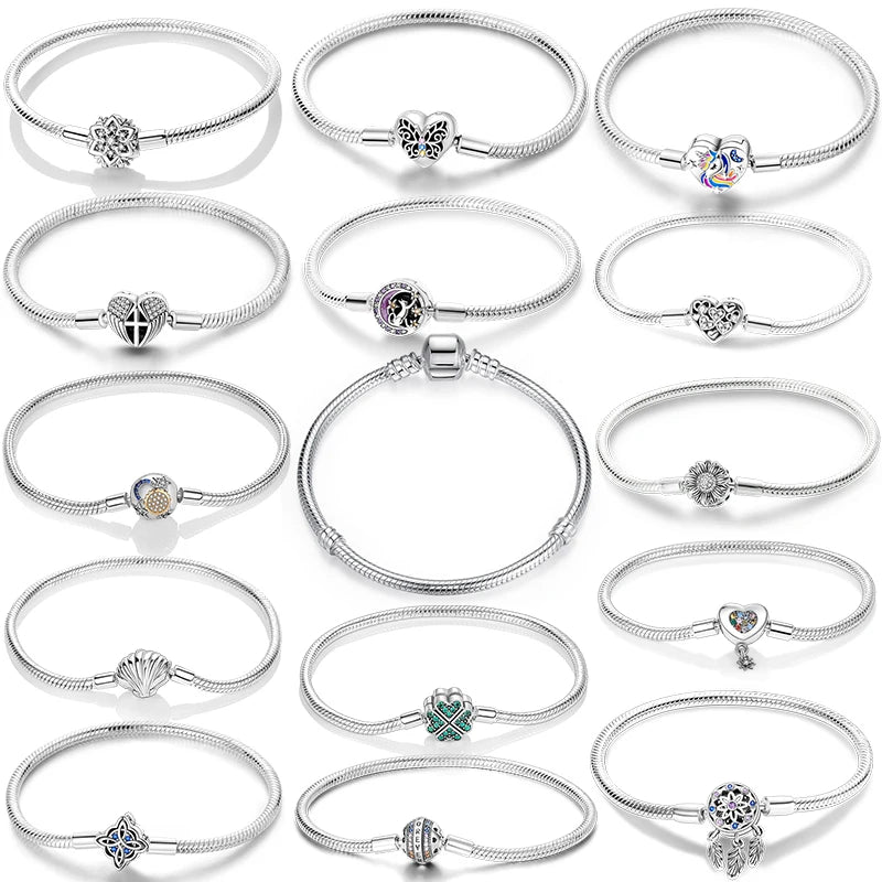 BRACCIALI IN ARGENTO 925 PER CHARM DA 17-20 CM