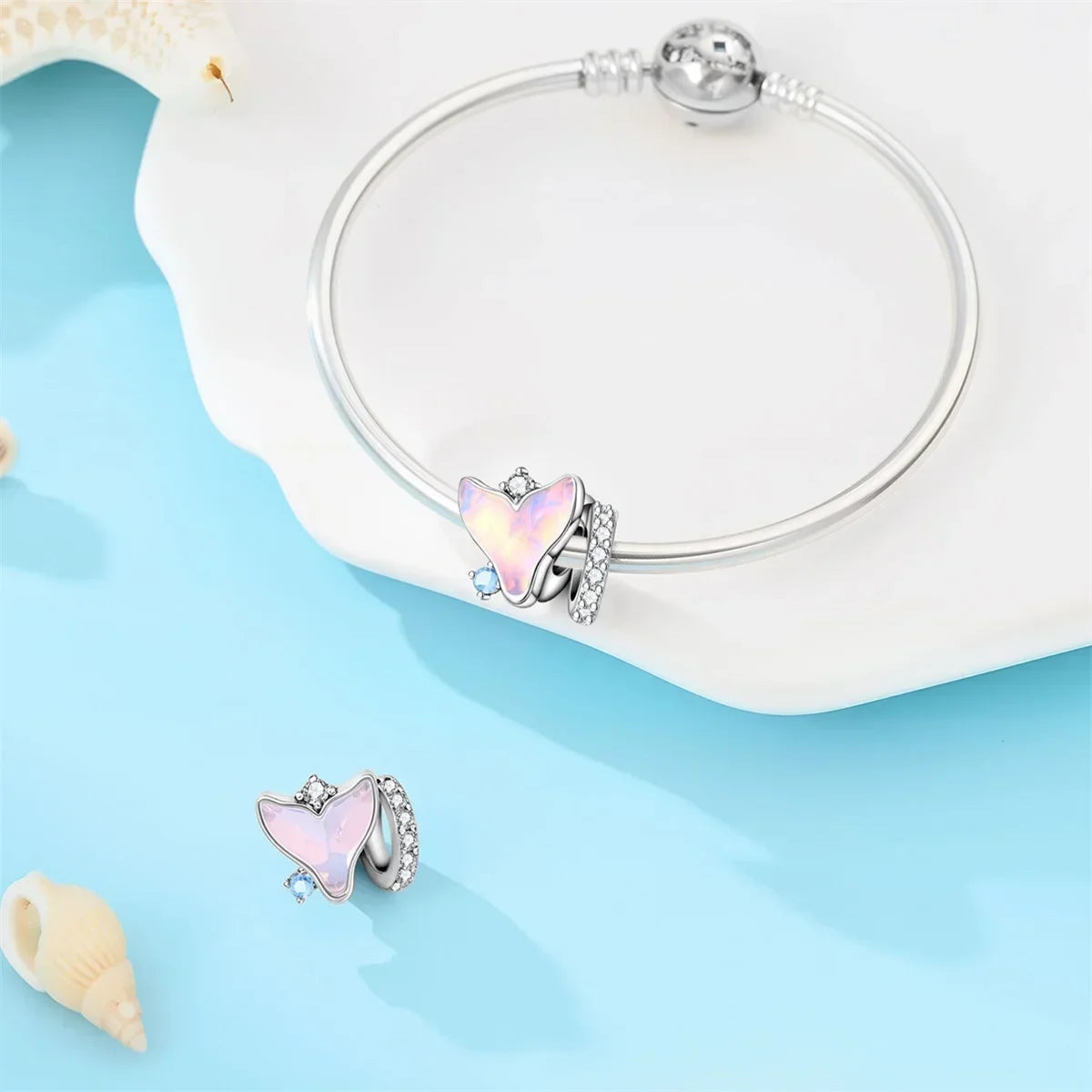 CHARMI IN ARGENTO 925 SERIE VIOLA MONGOLFIERA ANIMALI FAMIGLIA