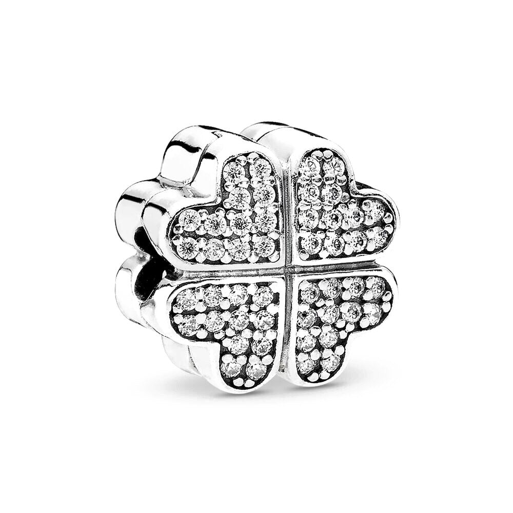 CHARM STERLING SILVER 925 CUORE NATALE ZIRCONE