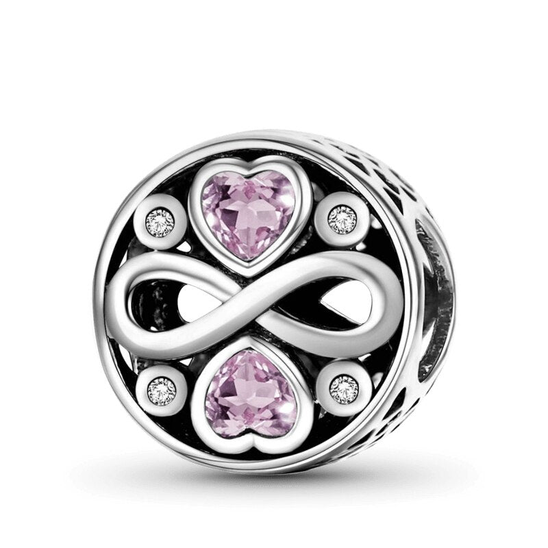 CHARM STERLING SILVER 925 ROSSO GLAMOUR INFINITO ANIMALI