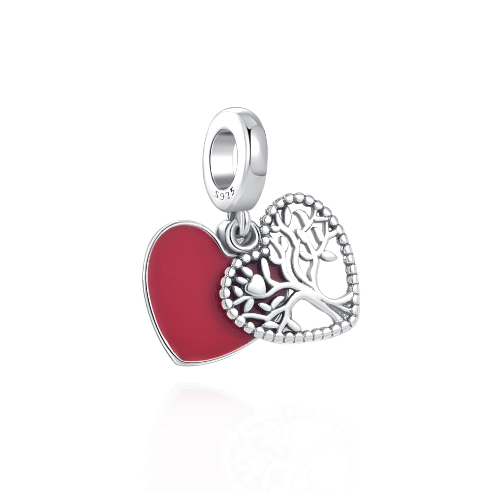 CHARM STERLING SILVER 925 ROSSO