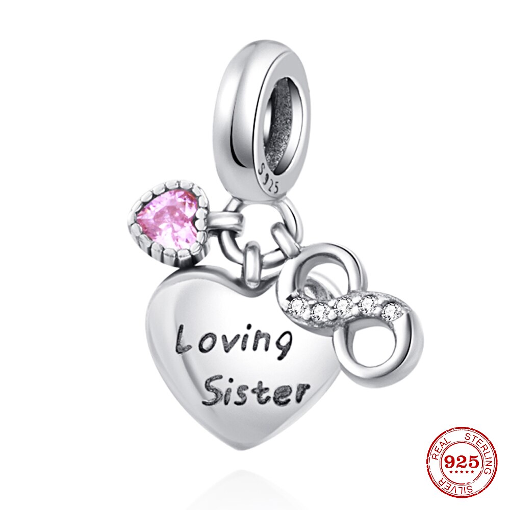 CHARM STERLING SILVER 925 SISTER