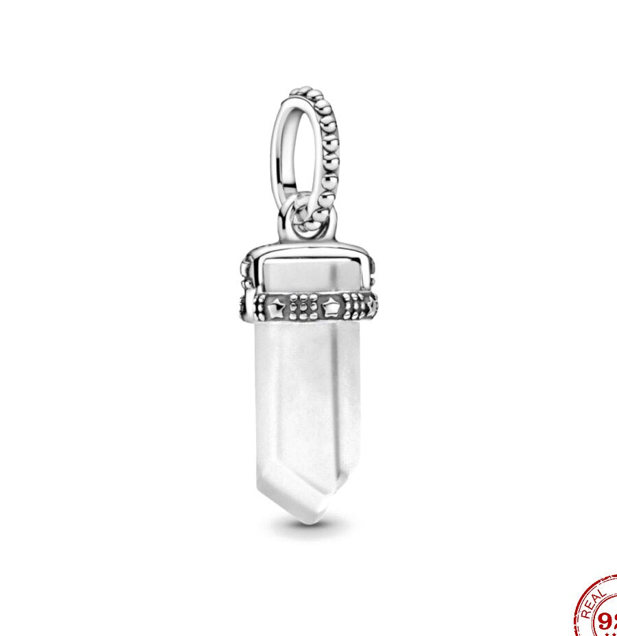 CHARM STERLING SILVER 925 ZICONE BIANCO