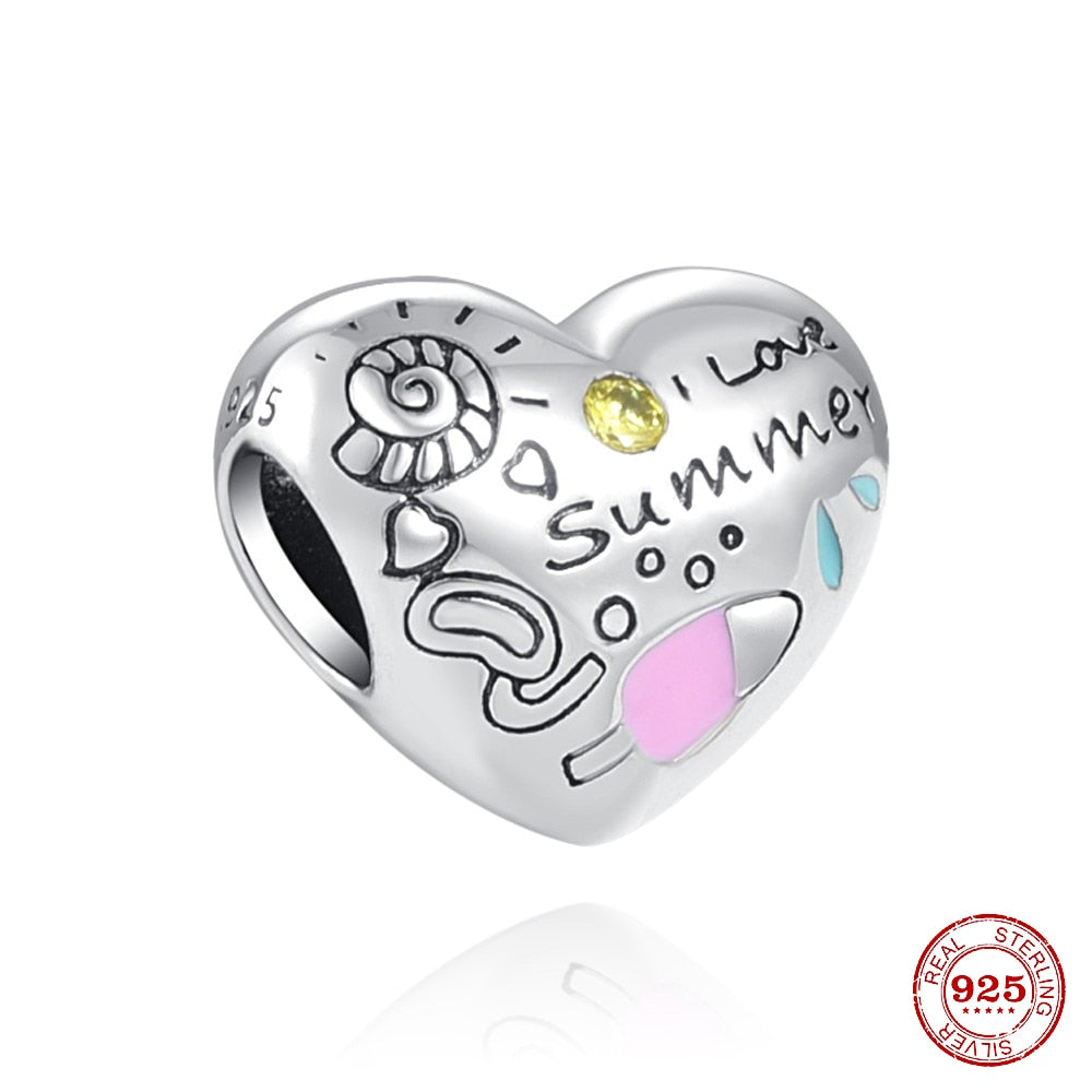 CHARM STERLING SILVER 925 CUORE SUMMER
