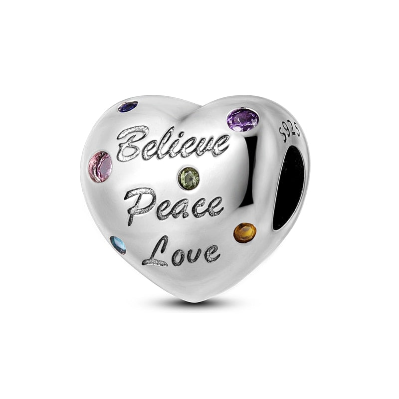 CHARM STERLING SILVER 925 LINEA NUOVA CUORE PACE