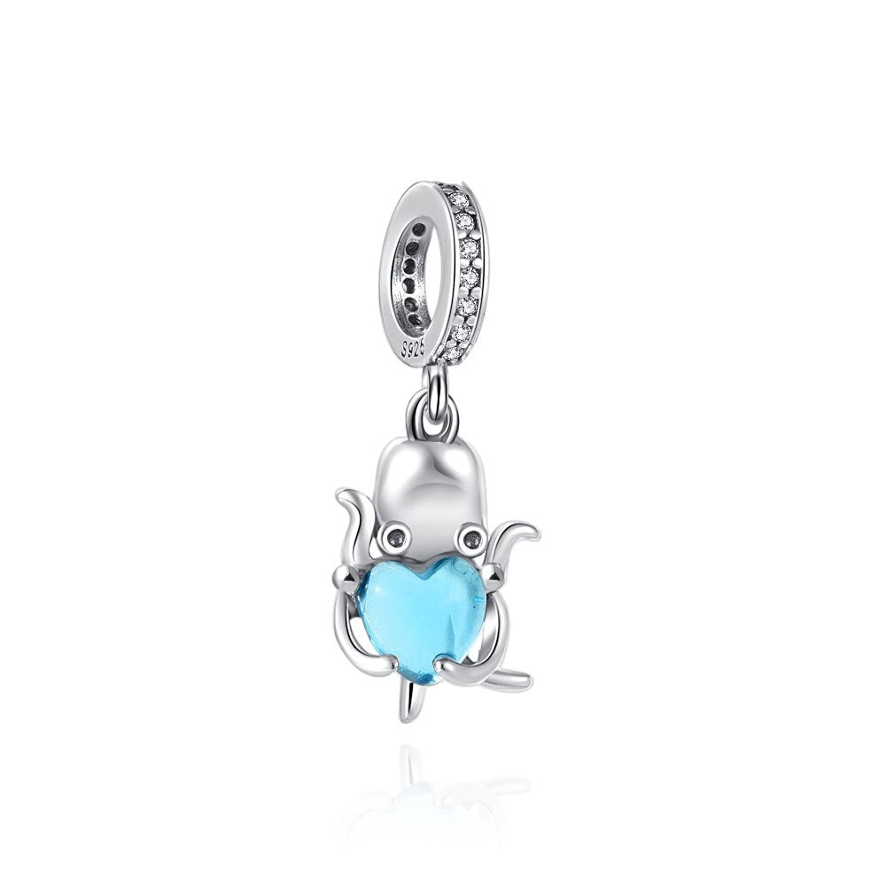 CHARM STERLING SILVER 925 POLIPO NEW PENDENTE