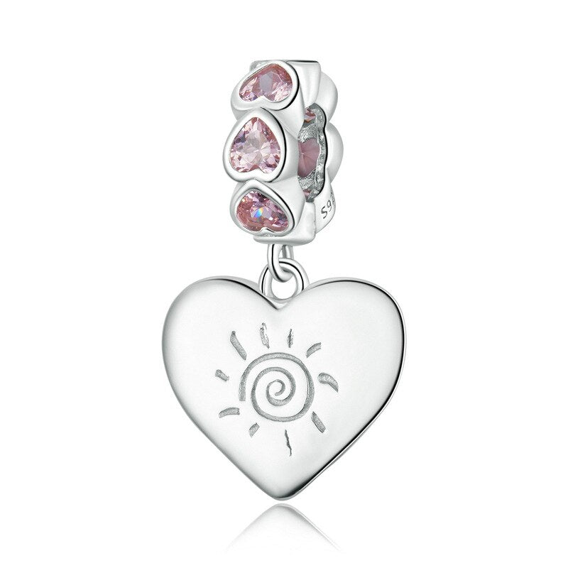 CHARM STERLING SILVER 925 CUORE PENDENTE