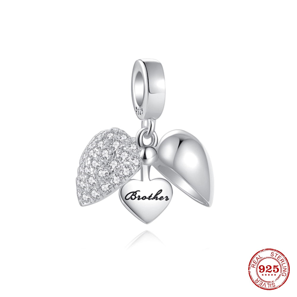 CHARM STERLING SILVER 925 CUORE BROTHER